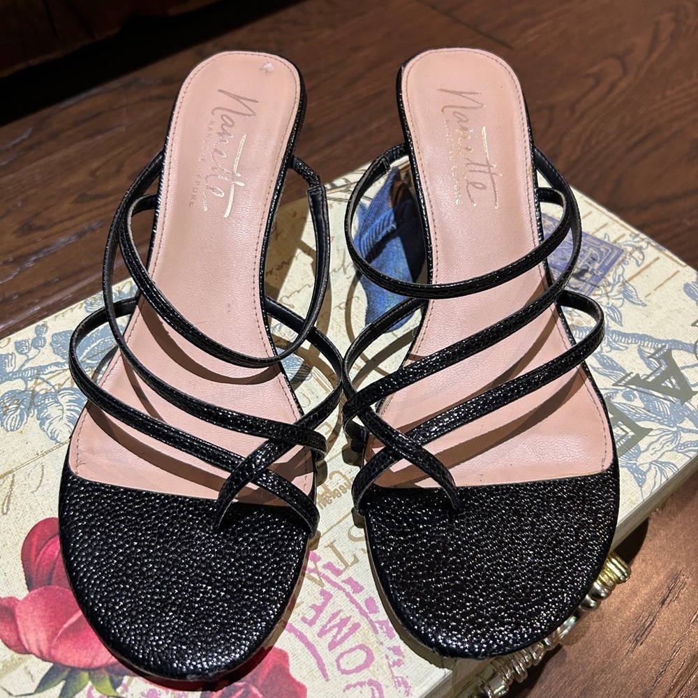 Nanette Lepore Black Strappy Sandals
